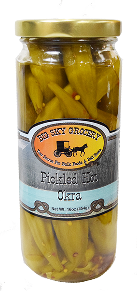 Pickled Hot Okra - 16 oz