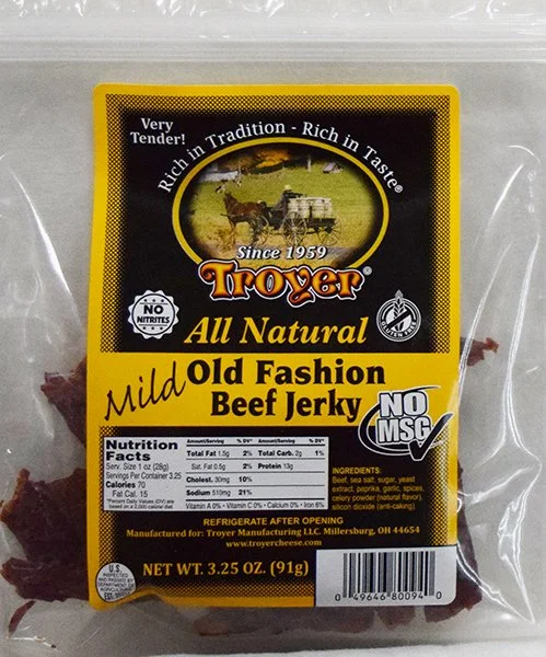 Troyer All-Natural Mild Beef Jerky - 3.25 oz