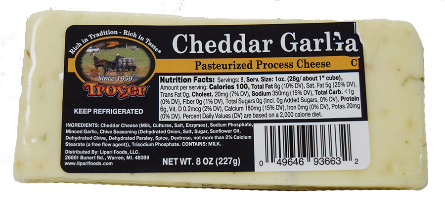 Cheddar Garlic Cheese - 8 oz