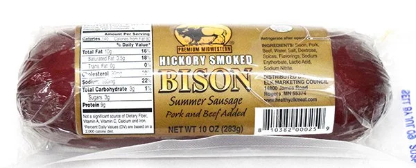 Midwestern Hickory Smoke Bison Summer Sausage - 10 oz