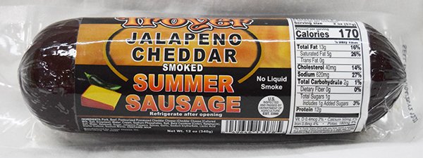 Troyer Jalapeno Cheddar Summer Sausage - 16 oz