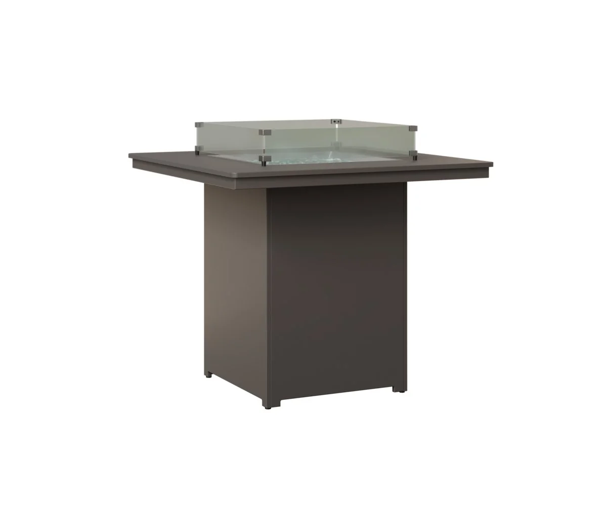 Numa Square Fire Table - Bar Height Hammered Finish #NHFT3947B