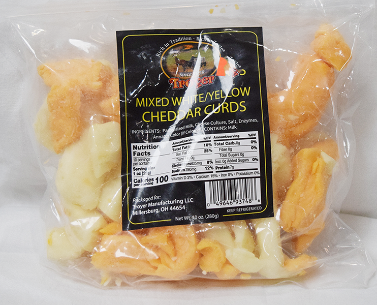 Mixed Yellow & White Cheddar Cheese Curds - 10 oz