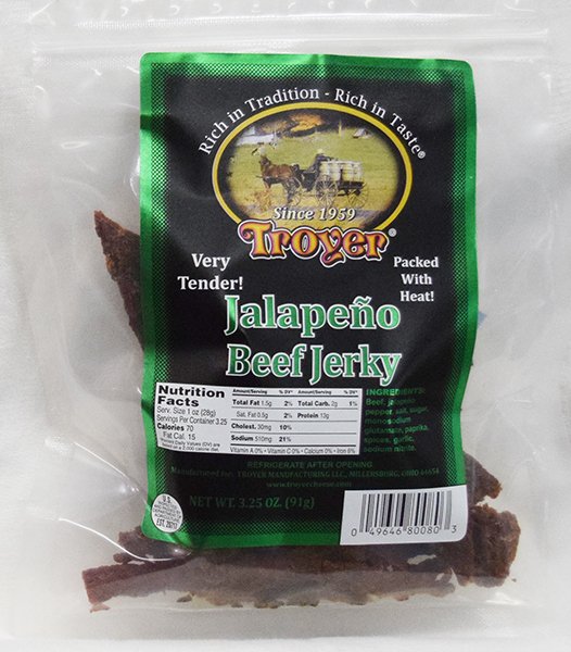 Troyer Jalapeno Beef Jerky - 3.25 oz