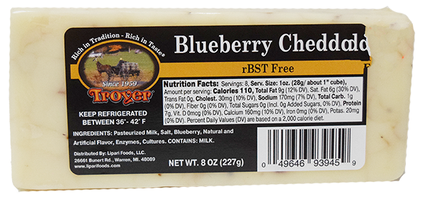 Blueberry Cheddar Cheese - 8 oz