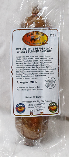 Cranberry Pepper Jack Summer Sausage - 12 oz