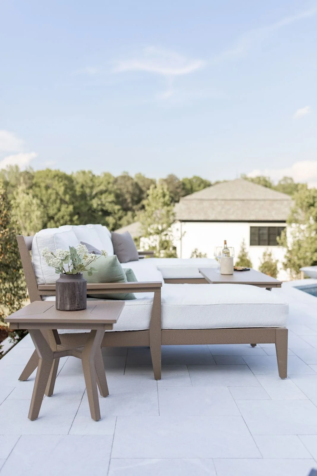 Mayhew Sectional and End Table in Weatherwood. Cushions in Improve White.jpg