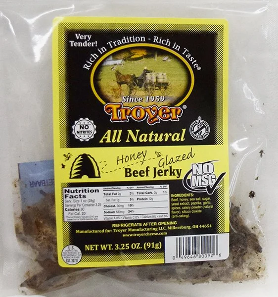 Troyer All-Natural Honey Glazed Beef Jerky - 3.25 oz