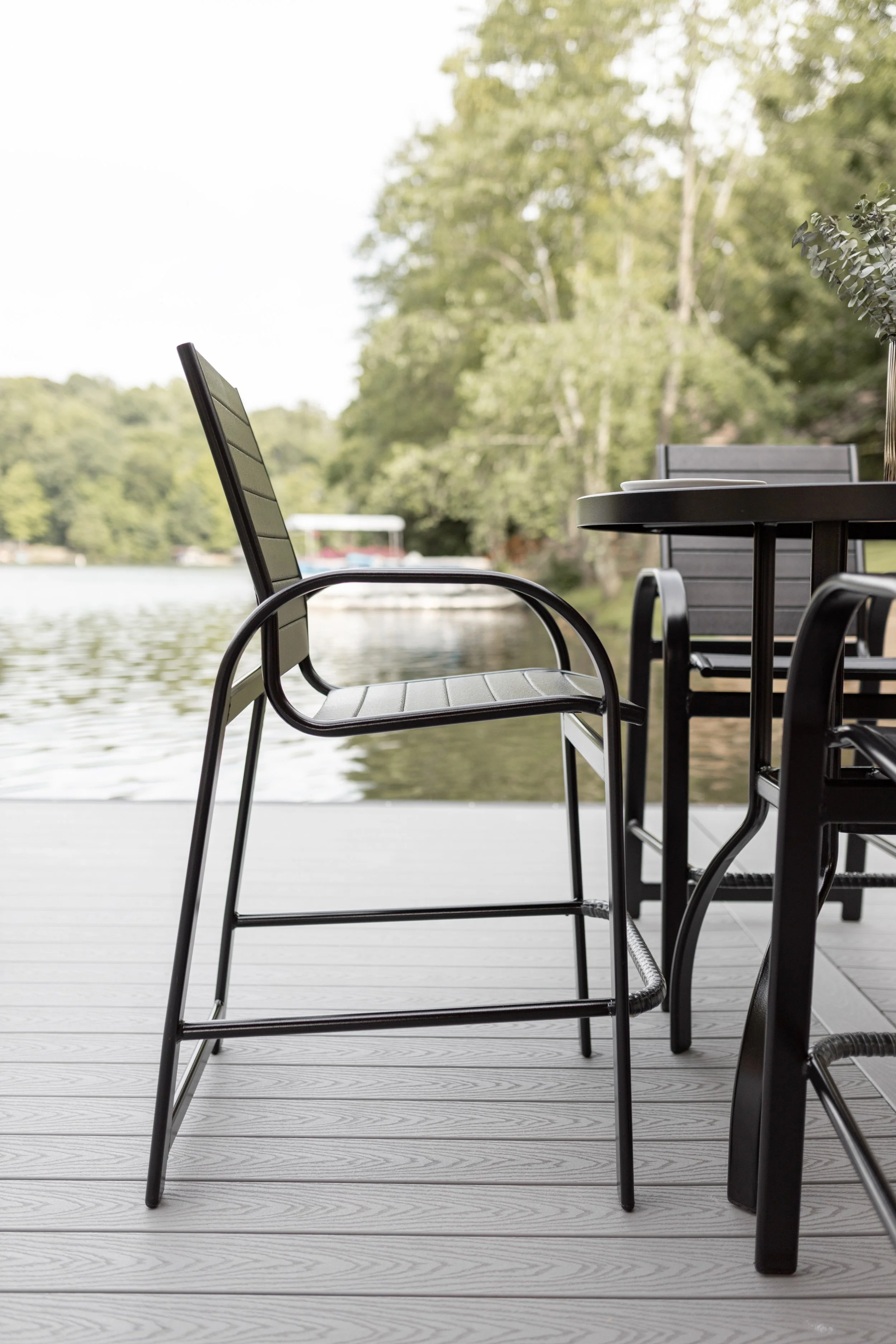 Murphy 42” Round Bar Table in Black with Murphy Stationary Bar Poly Chairs in Black with Black poly 5.jpg