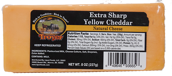 Extra Sharp Yellow Cheddar Cheese - 8 oz