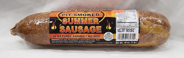 Troyer Pit Smoked Summer Sausage - 16 oz