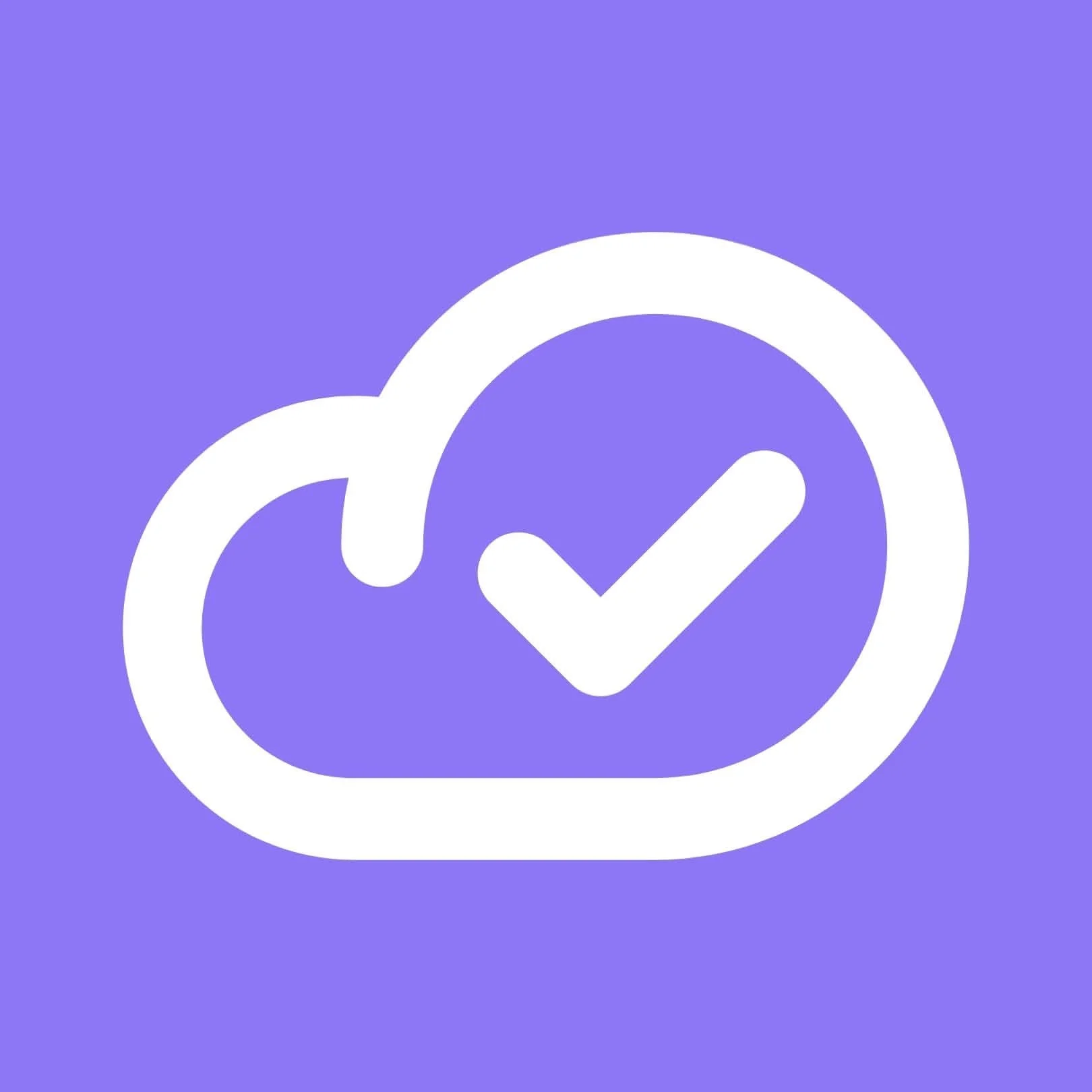 Icon of a cloud with a checkmark inside, representing cloud verification or approval.