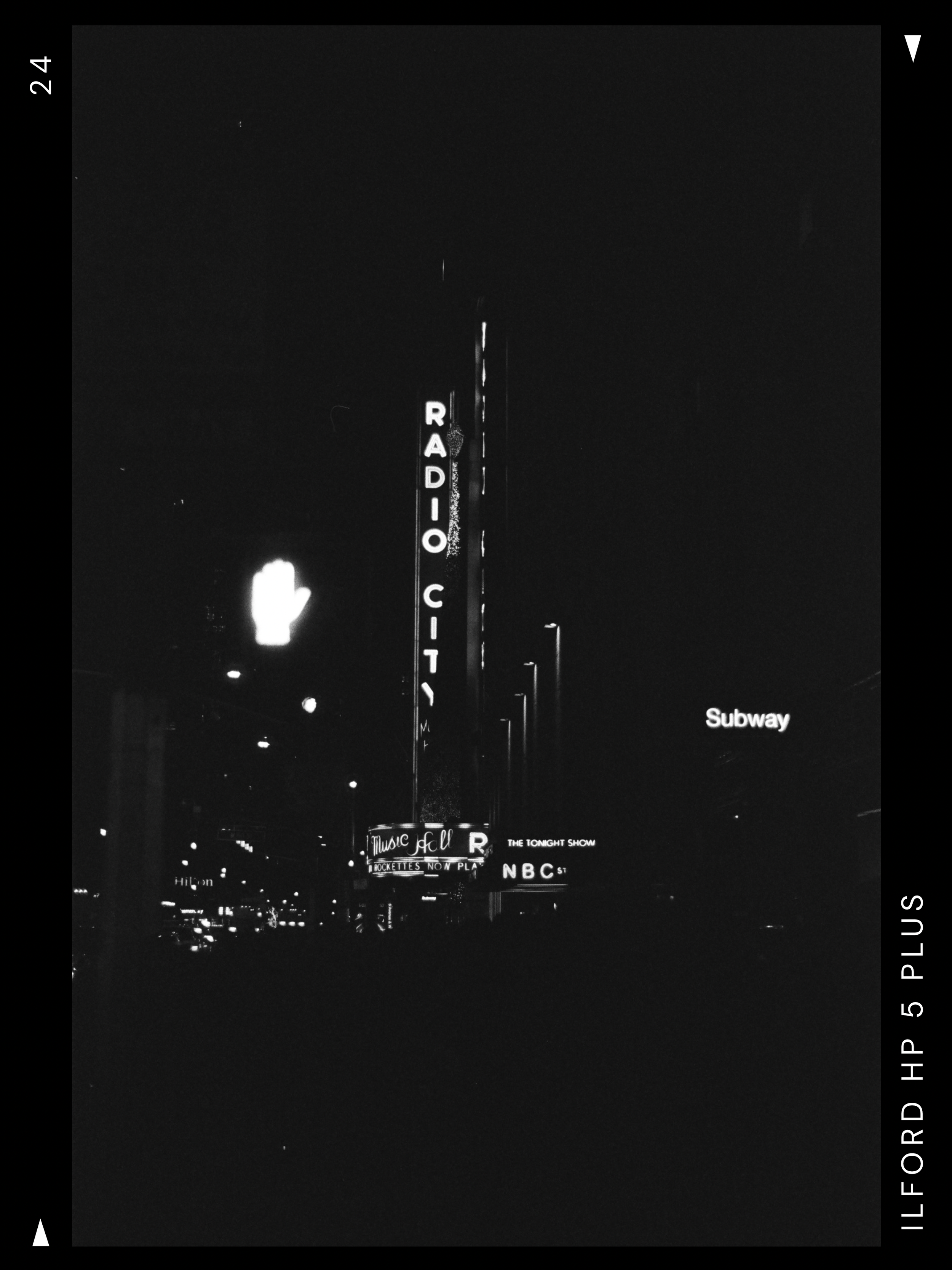Neon Noir At Midnight — 35mm shot on ILFORD HP 5 Plus fine art photography by Kavion Sabio