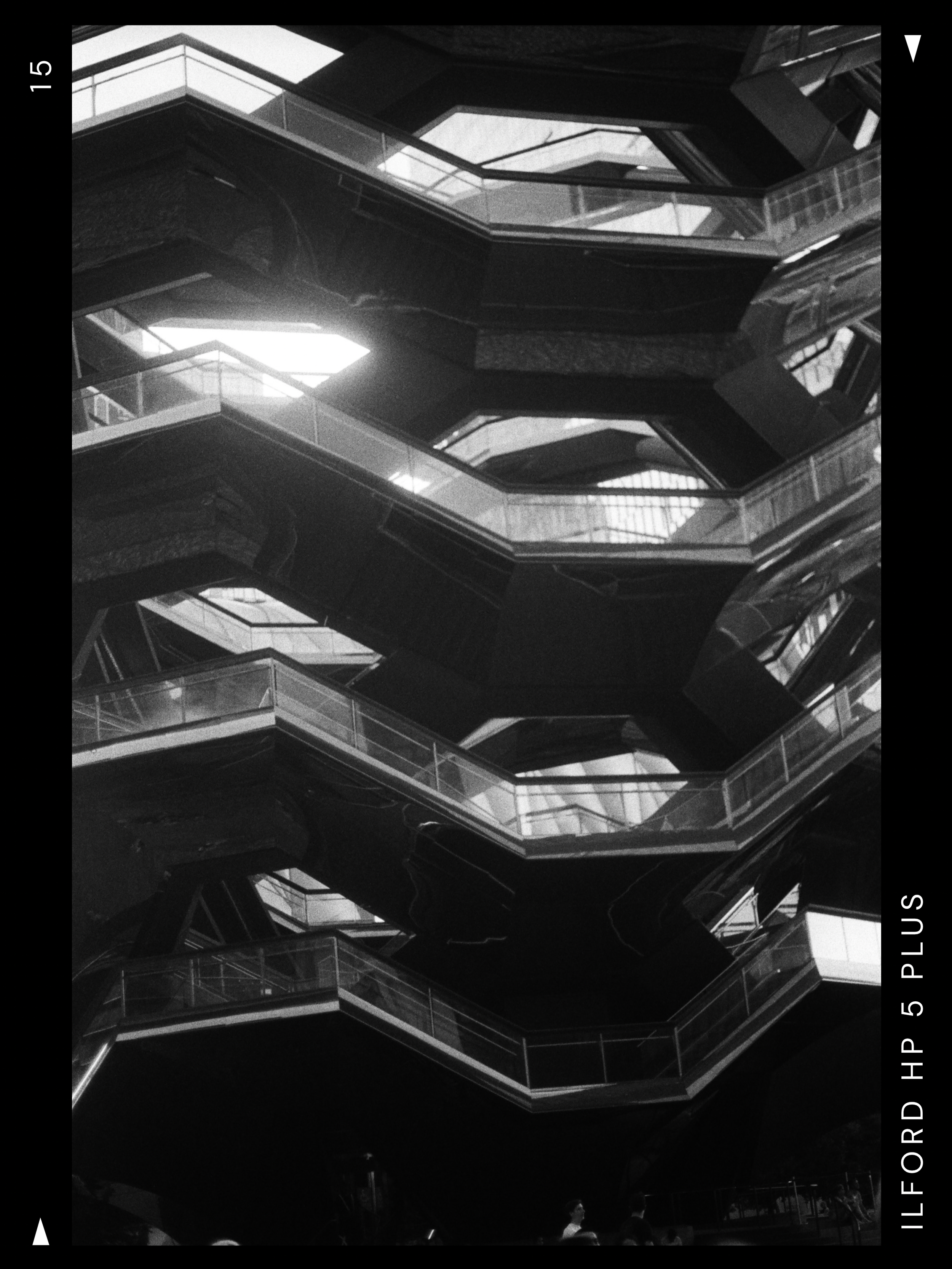 Multiple interconnected escalators with glass railings inside a modern building.