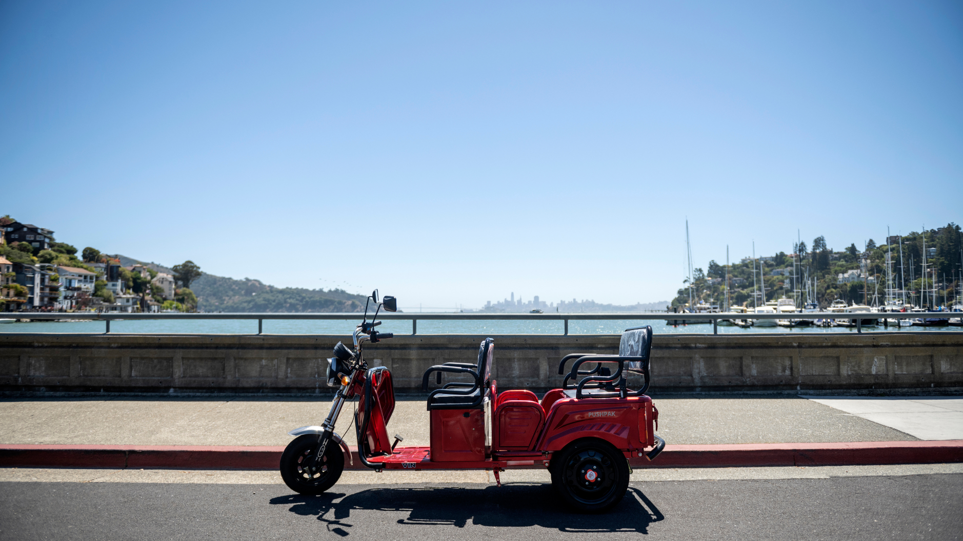 Electric Tricycles | Transportation up the mountain. -Ruby company name + reference.