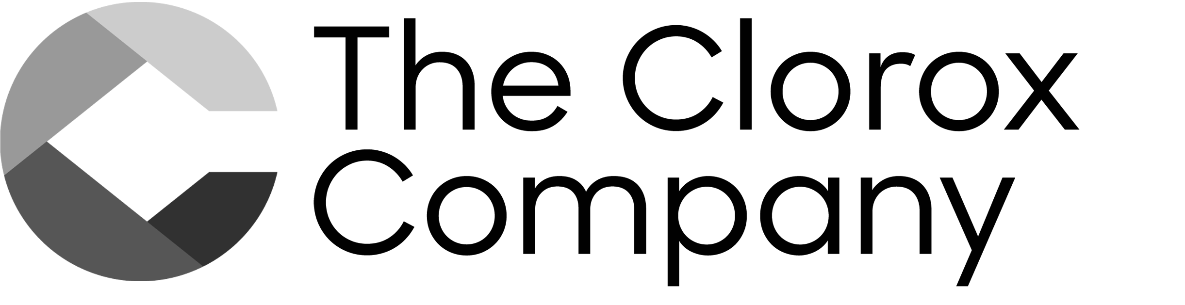 Black and gray circle logo with text 'The Clorox Company' in black.