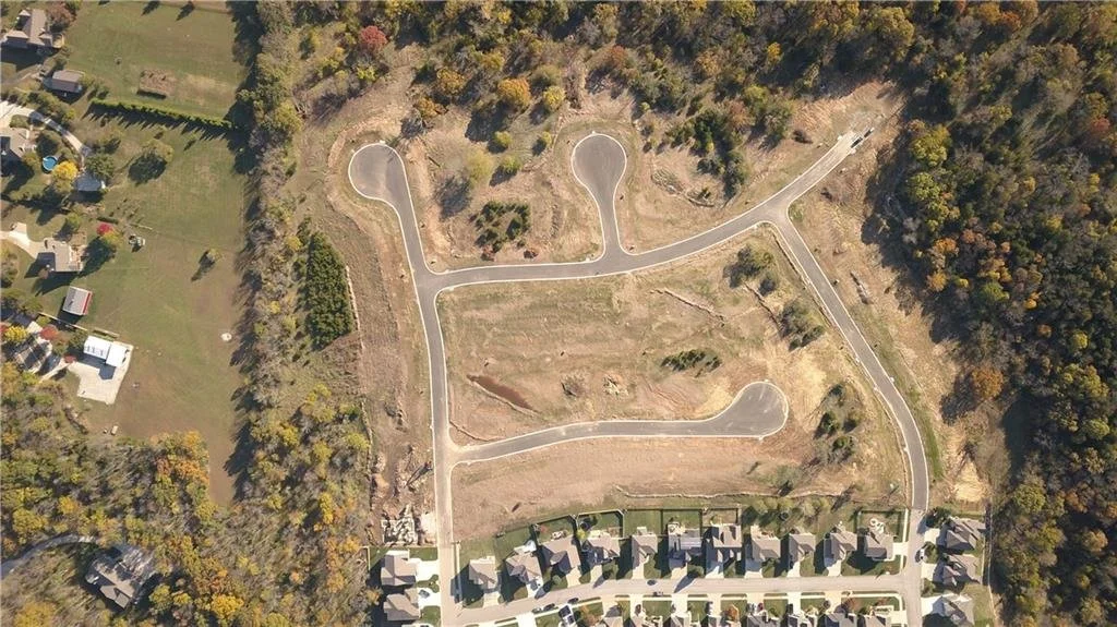 Overhead photo of a new neighborhood being built