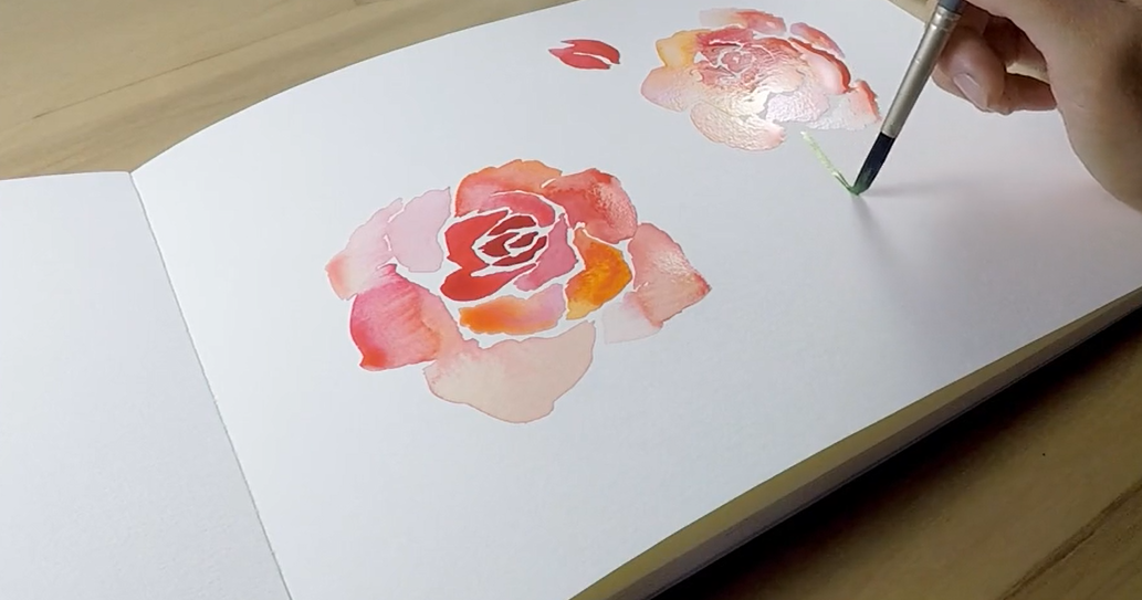Modern Watercolor: Garden Roses