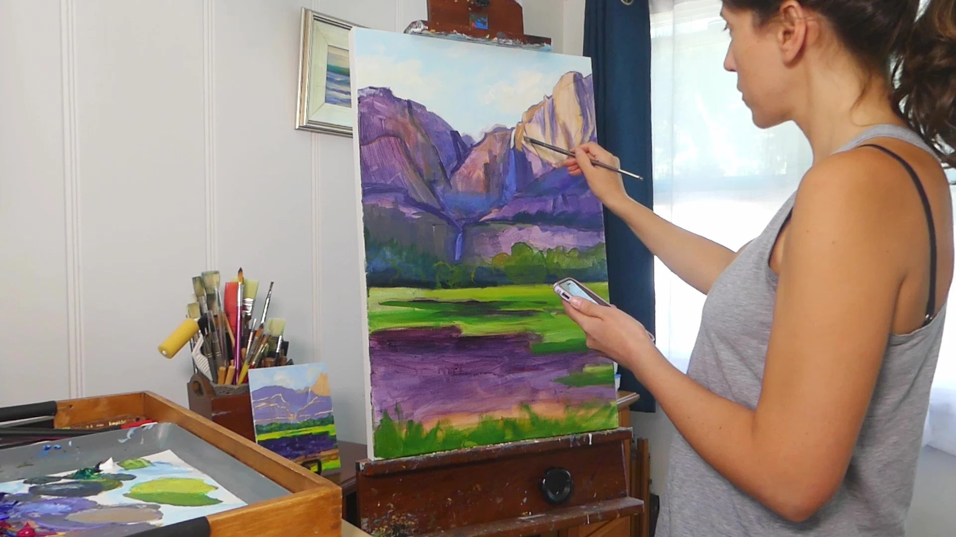 Live class: Painting from Photos - large canvas continued