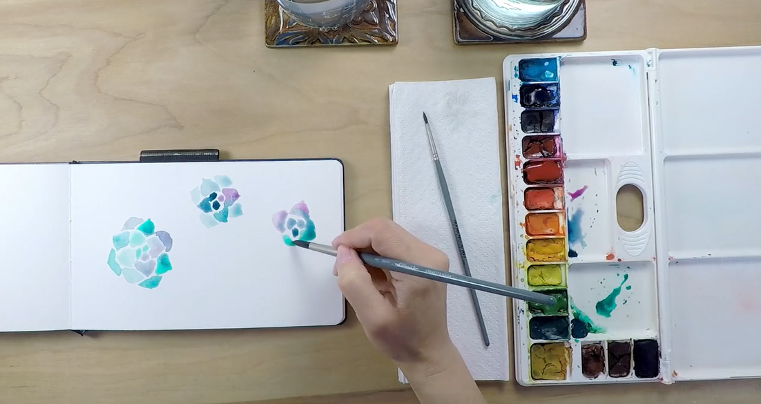 Modern Watercolor: Succulents