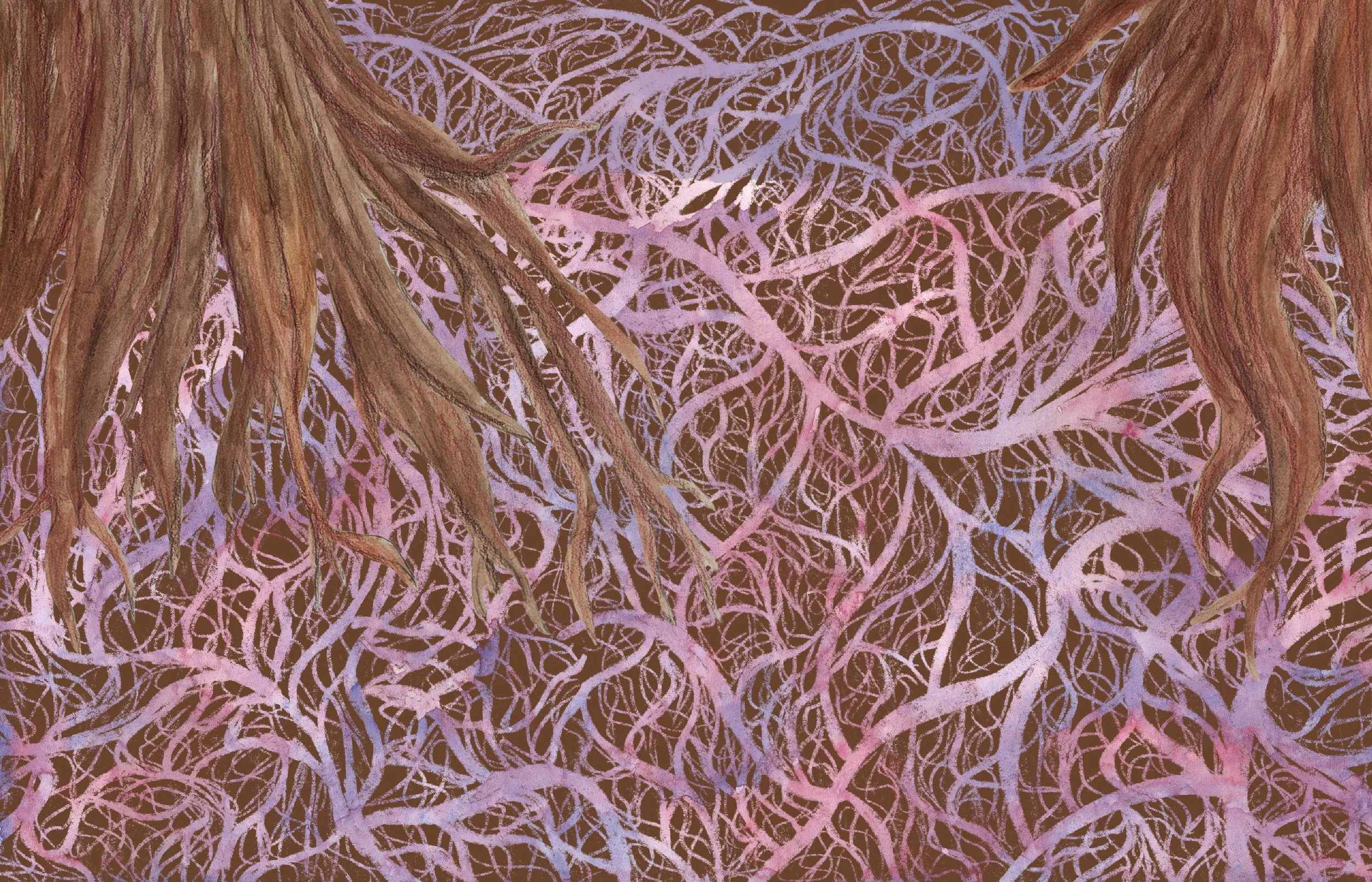 Mycelium (Watercolor & Digital)