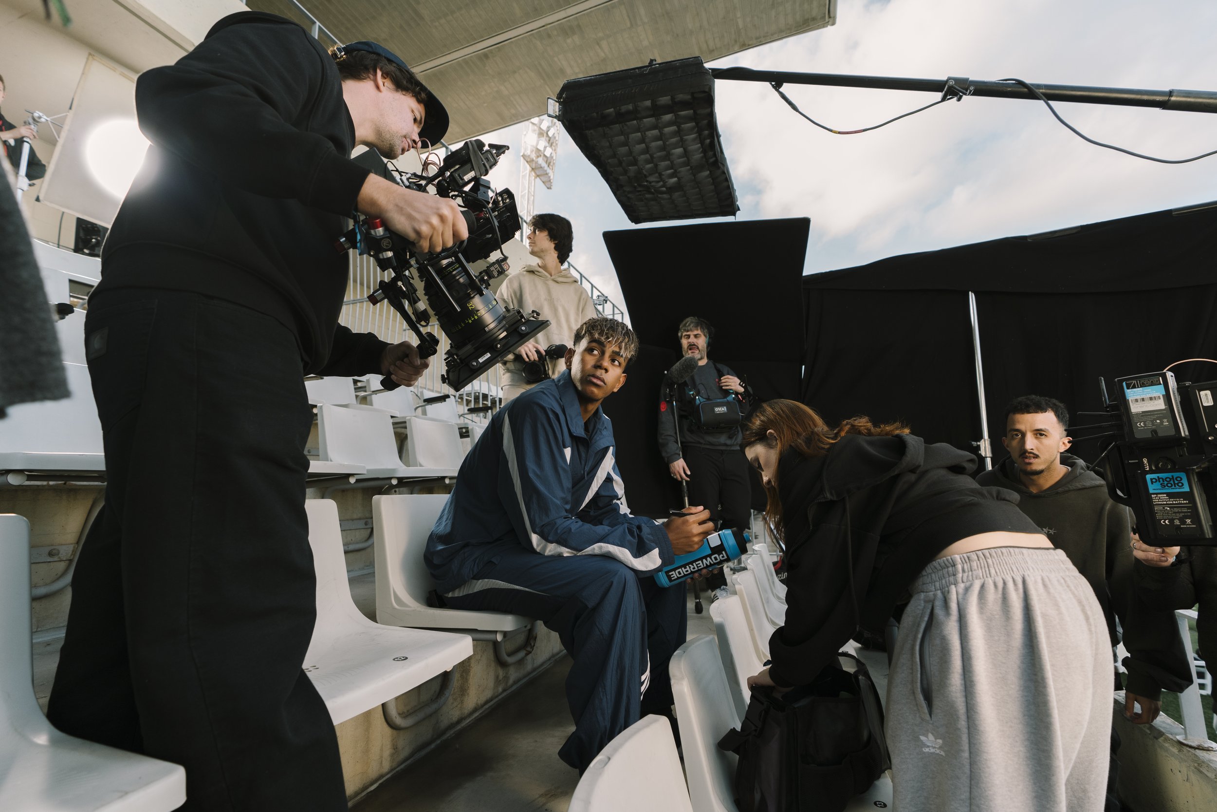 Behind the scenes on the set of Lamine Yamal's 'Pause is Power' campaign for Powerade