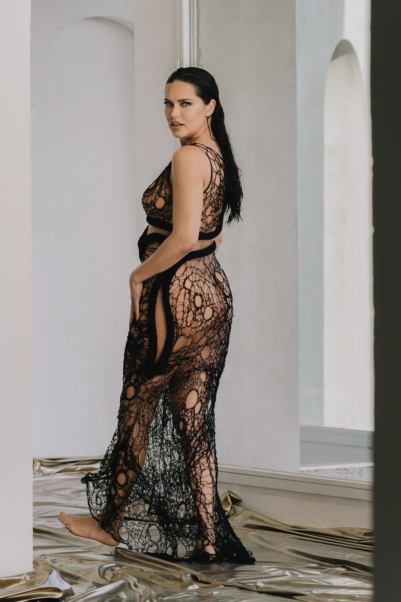 Behind the scenes of Adriana Lima in the Victoria's Secret: The Tour '23 fashion event on Prime Video. 