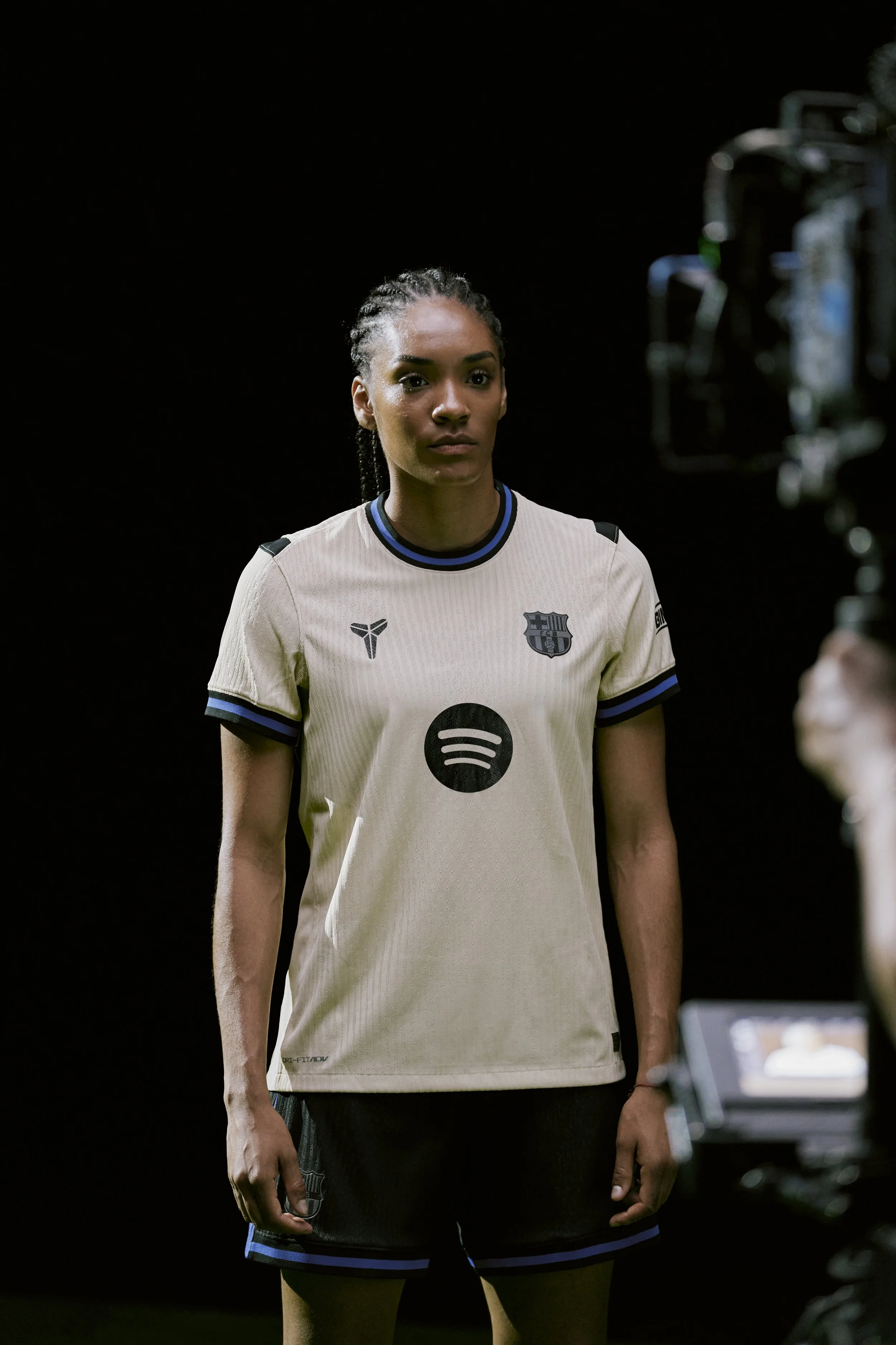 Salma Paralluelo on set for the Nike Kobe collaboration campaign.