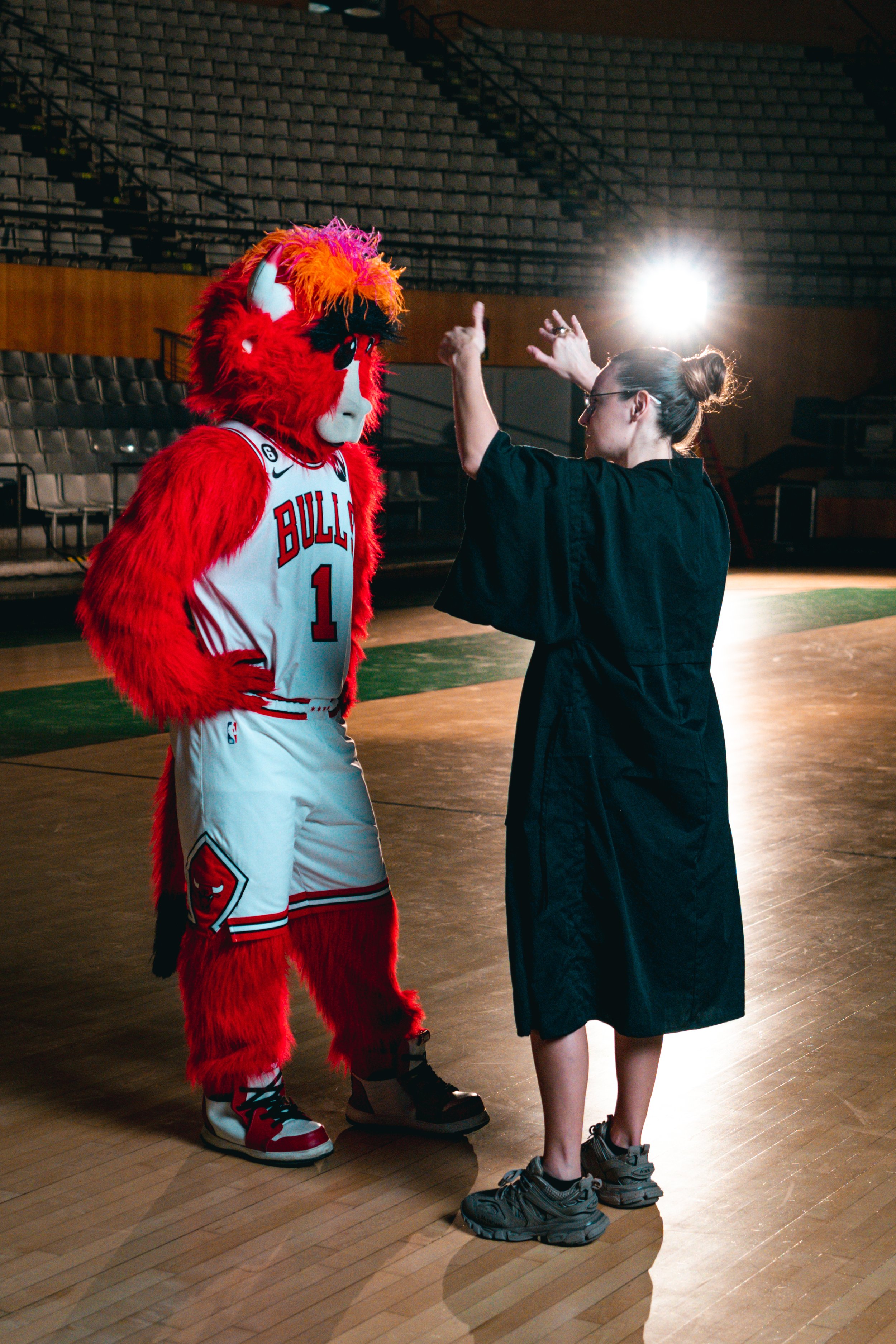 Behind the scenes filming of the American Express commercial