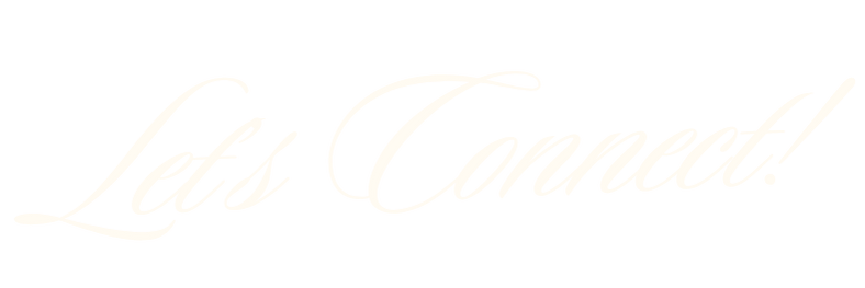 The phrase "Let's Connect!" written in elegant white script font on a black background.