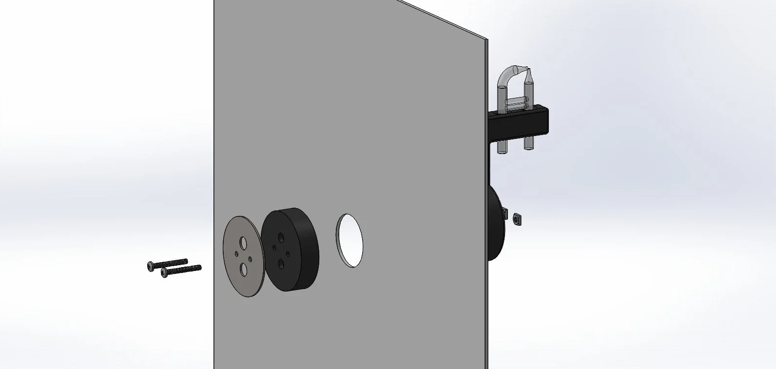Mount Assembly Gasket exploded back with wall.JPG
