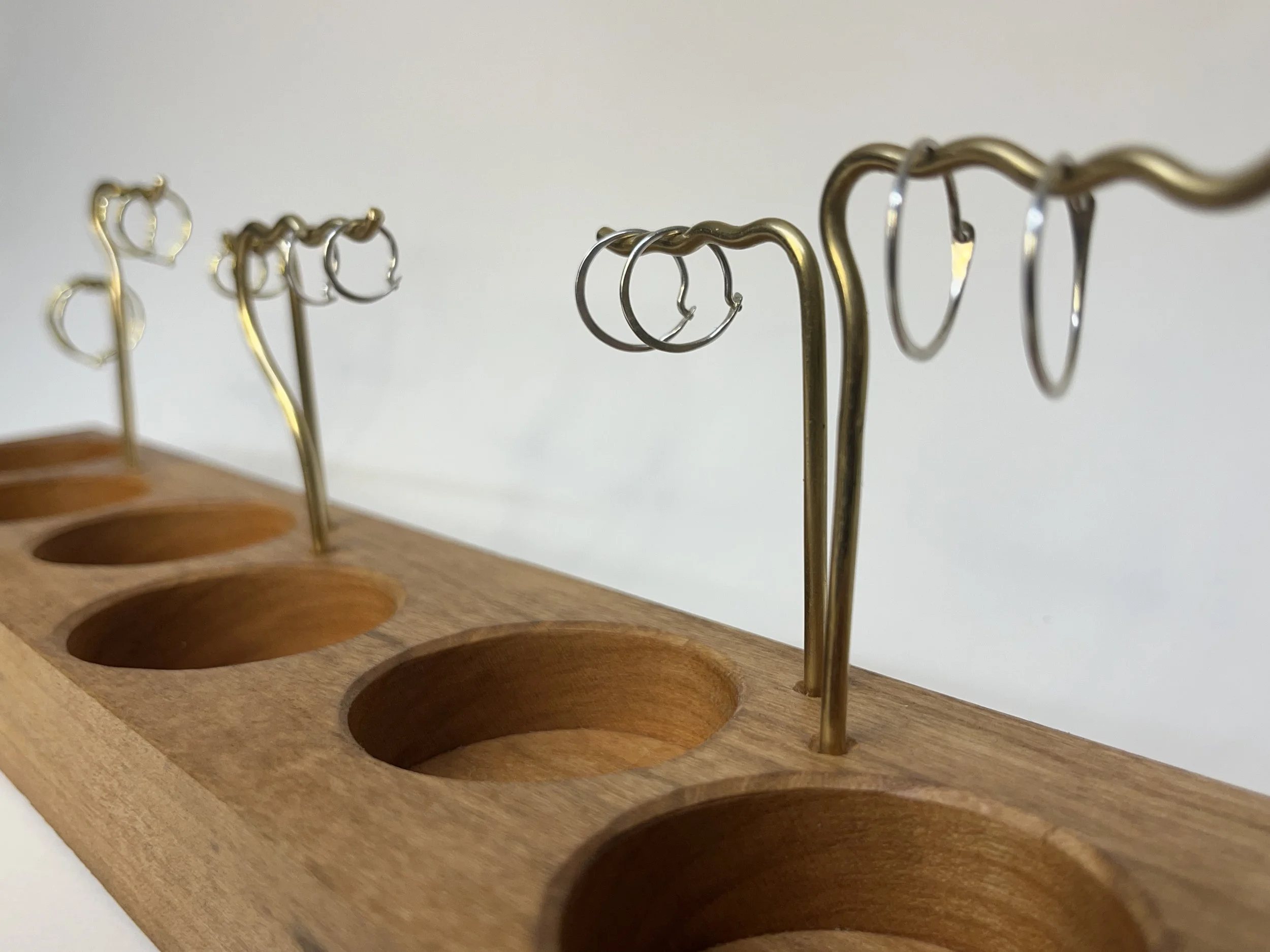Handmade sterling silver earrings Montpelier Vermont simple elegant