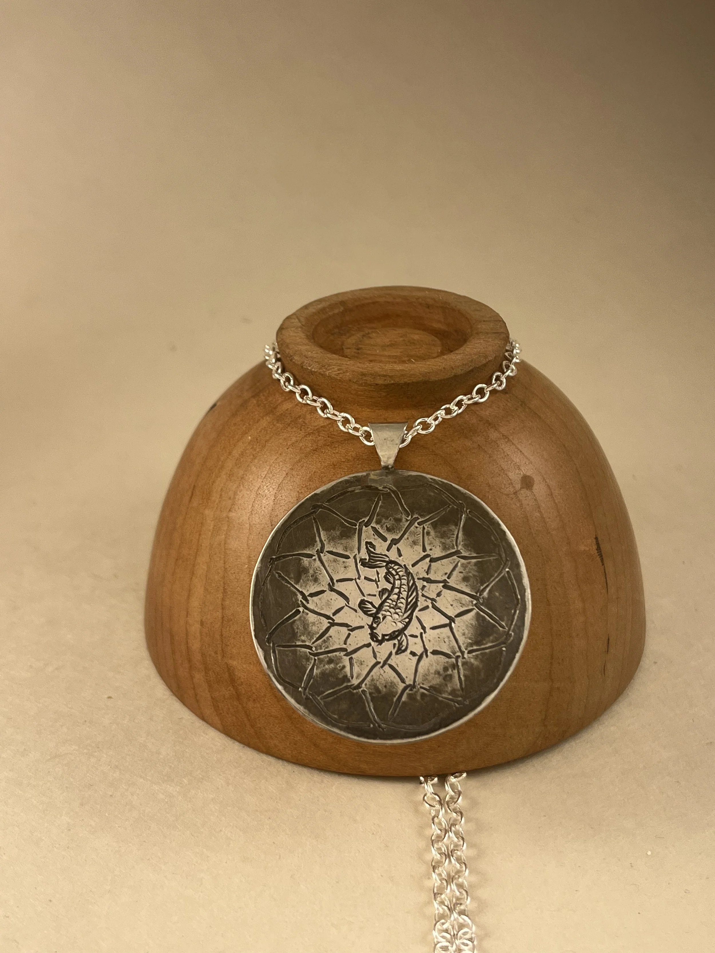 Fish and Net Pendant