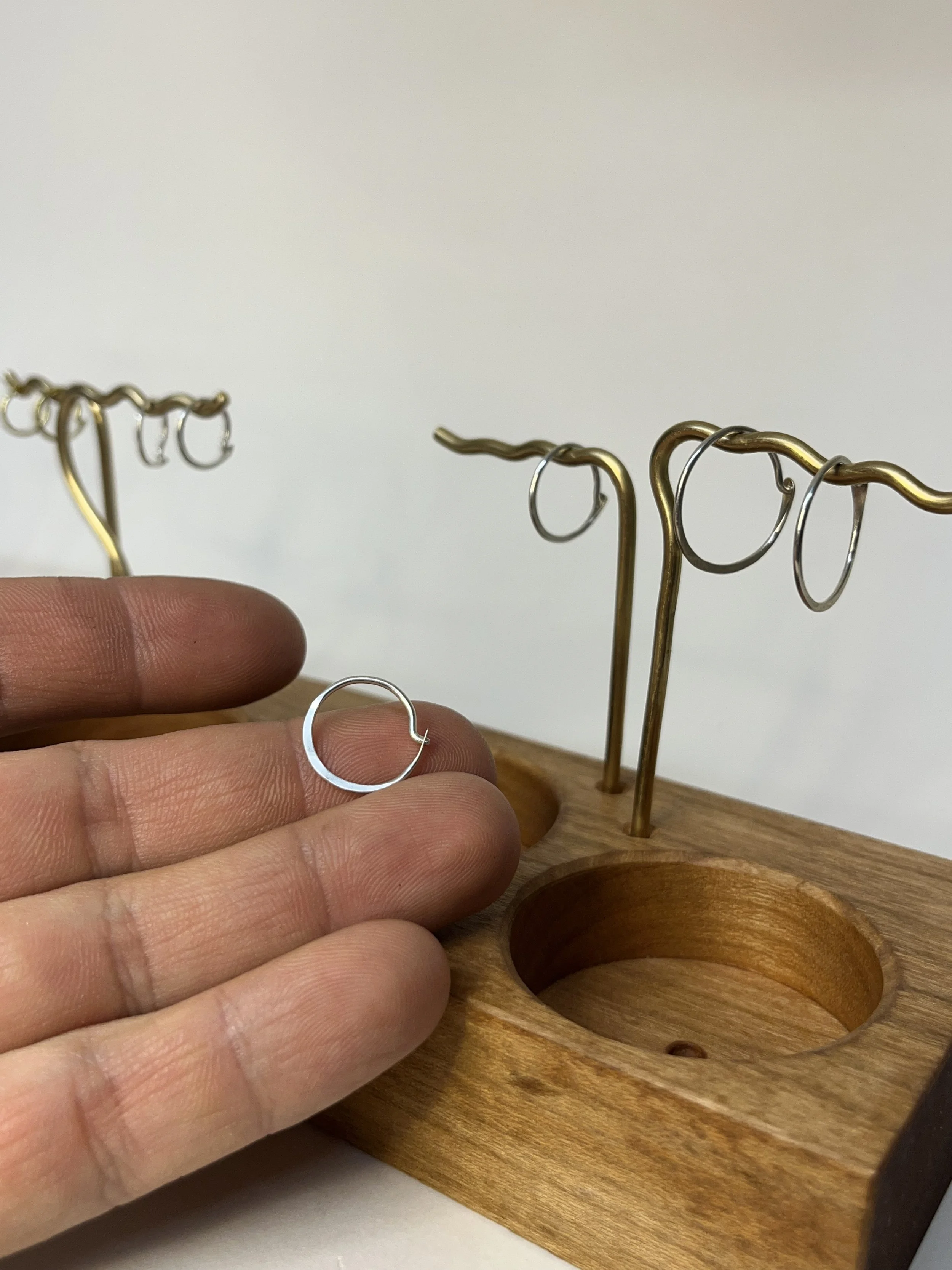 Simple Hammered Hoops