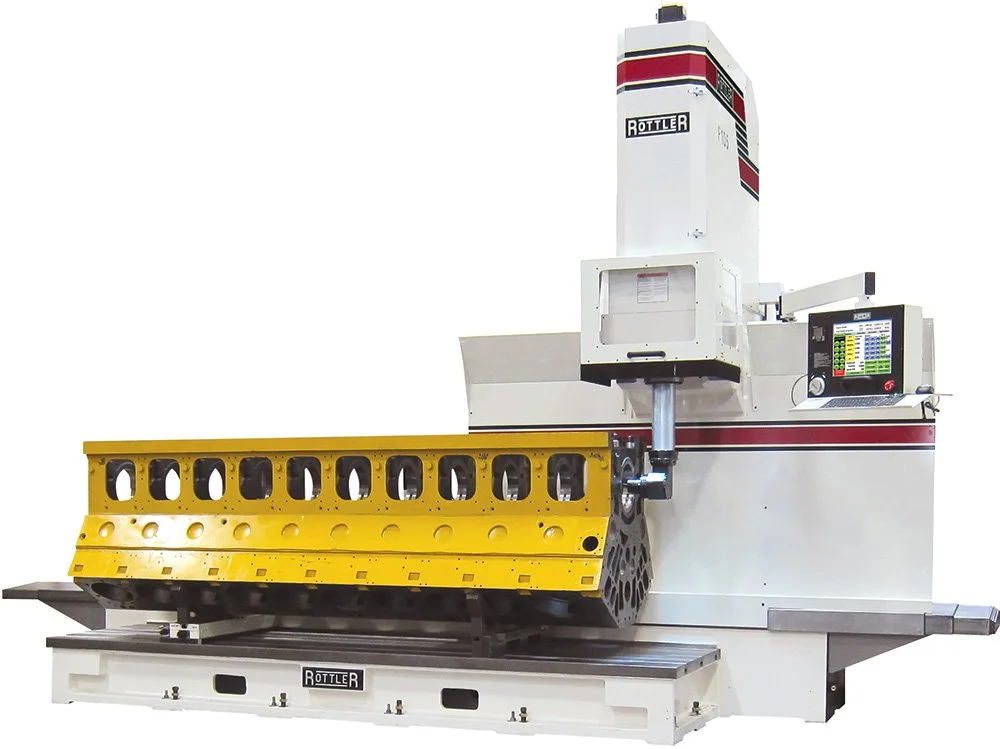 The Rottler EM103H CNC Machining Center – Advanced 3-axis CNC system for precision engine block machining, boring, and resurfacing.
