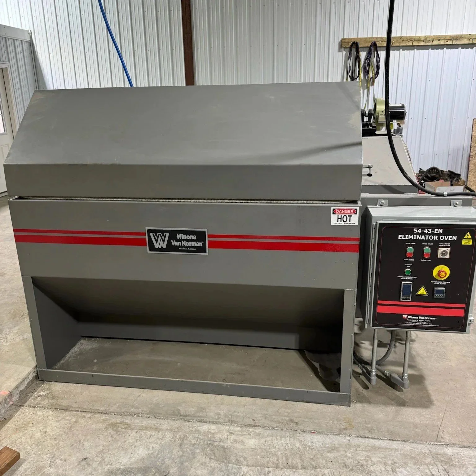 Winona Van Norman 54-43-EN Eliminator Oven – Industrial-grade thermal cleaning for engine components, designed for reliable, high-efficiency performance.