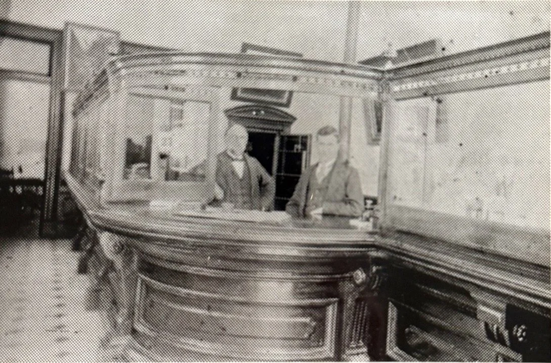 1890 - Interior of 1st National Bank, located at 512 Main Street (#56)