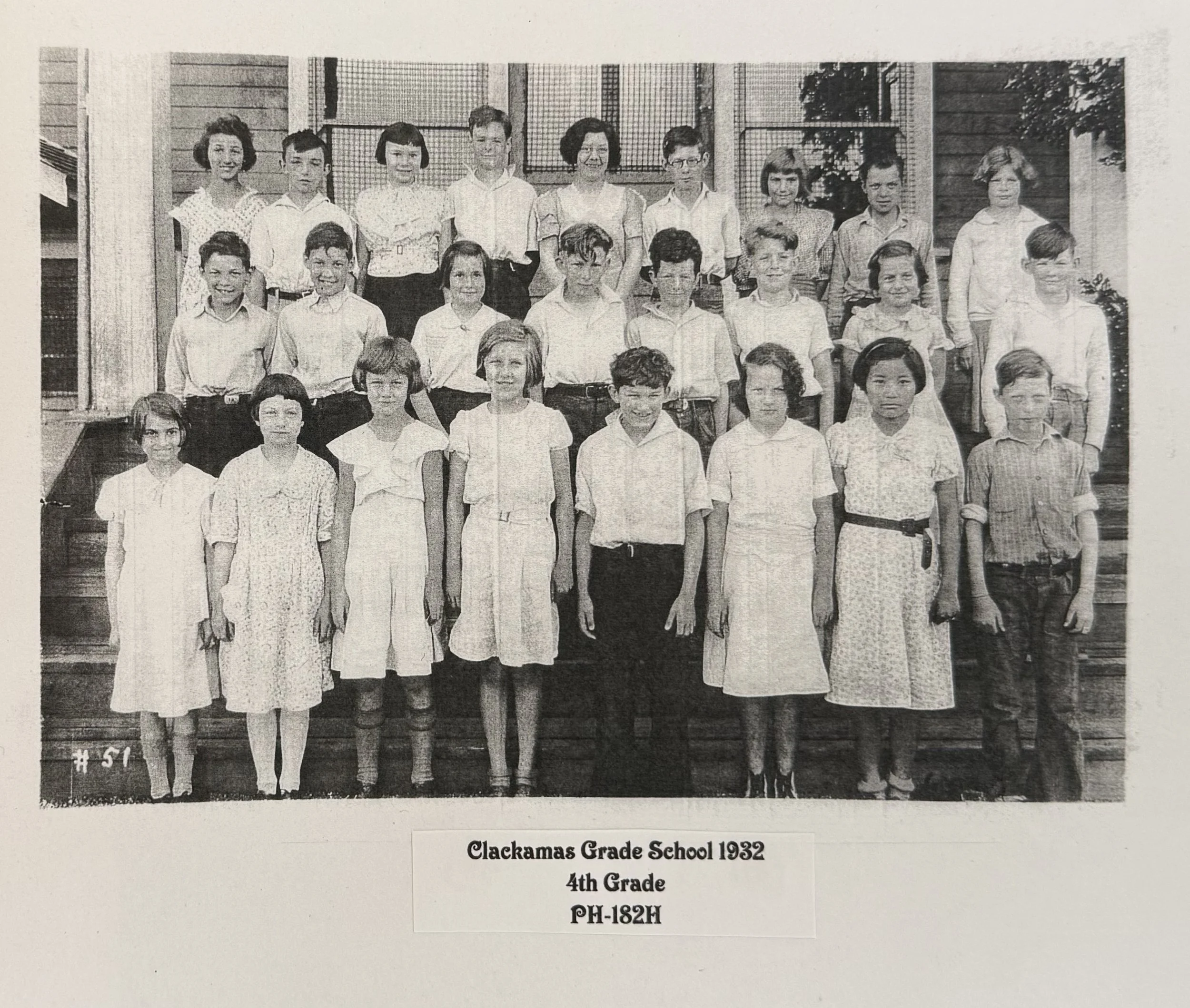 PH-182(H): Clackamas Grade School (Fourth Grade, 1932)