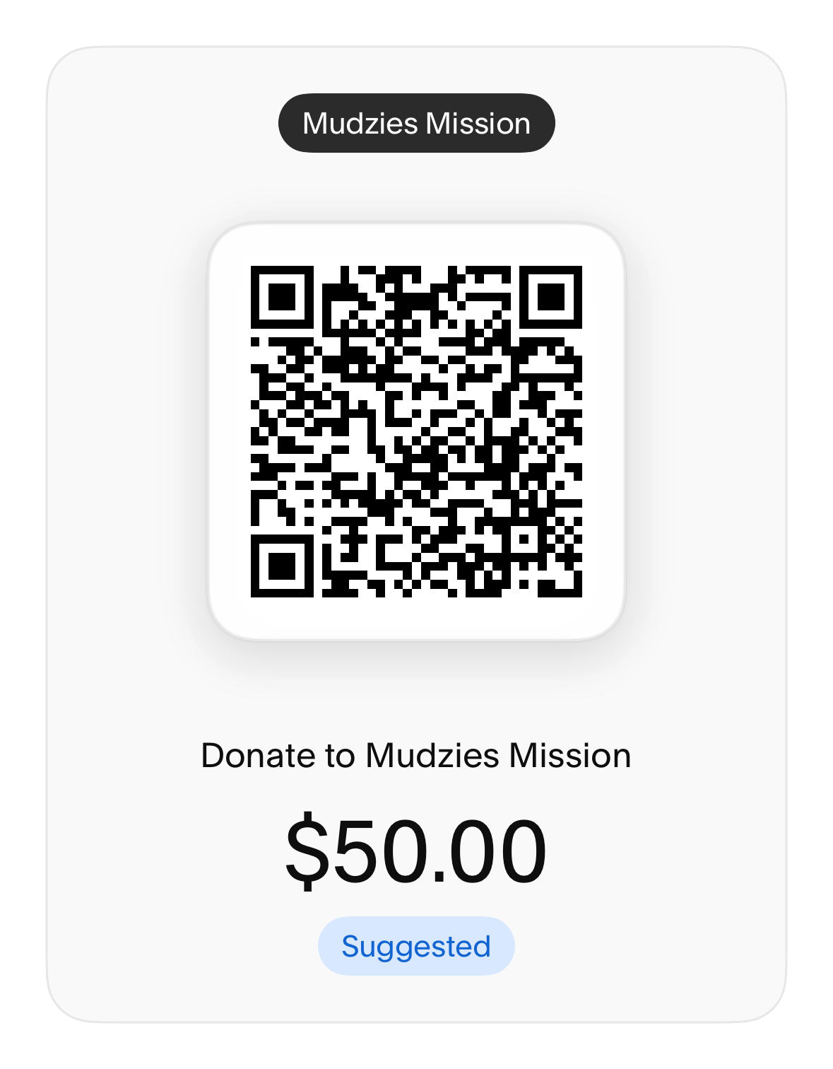QR Code Donation Mudzies Mission