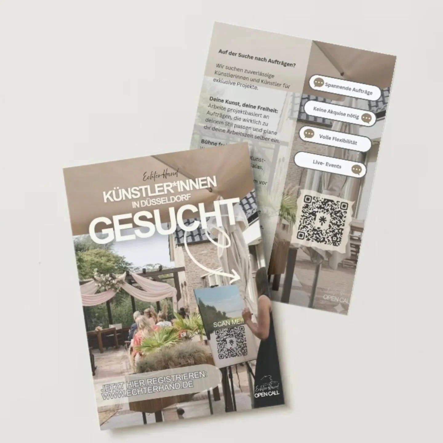 AUFGEPASST, D&Uuml;SSELDORF! 👁️✨
Wir suchen nach lokalen K&uuml;nstlern in D&uuml;sseldorf und Umgebung! Wir h&auml;ngen derzeit Flyer an wichtigen Orten in der ganzen Stadt aus: in der Kunstakademie, der Kunsthalle, in Galerien und vielen weiteren 