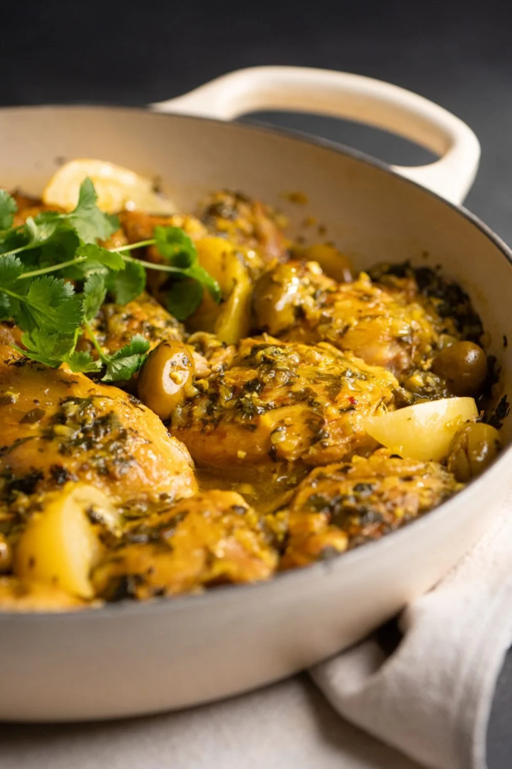 Poulet au citron en papillote