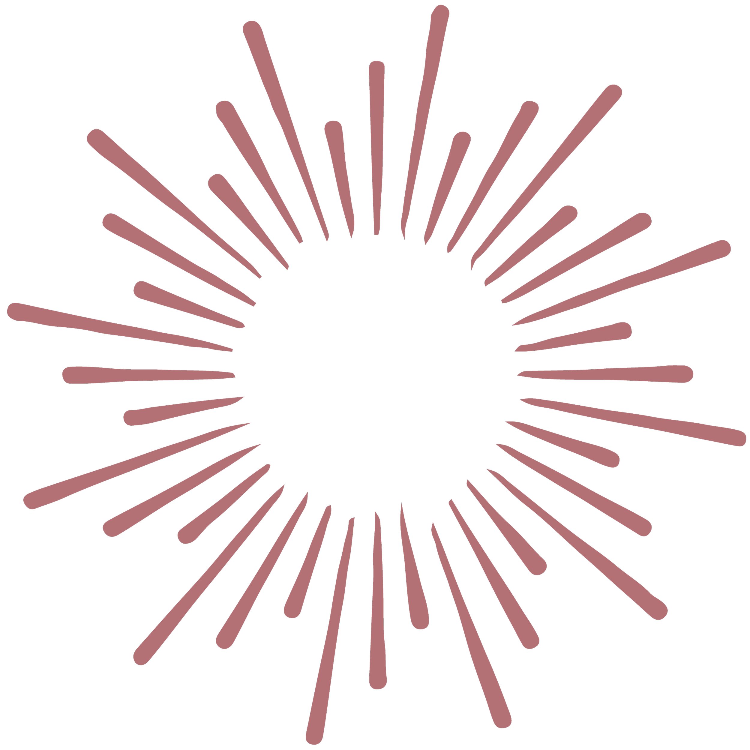 Pink fireworks burst on a black background.