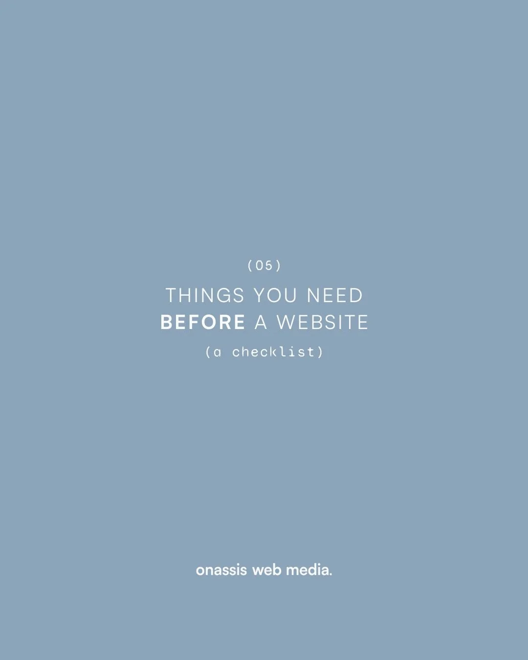 a few things you&rsquo;ll want to have in place before getting into bed with a web designer 😏

(and btw, if you don&rsquo;t have branding yet, we can create that together too!)

#webdesign #webdesigner #websitenecessities #webdesign101
