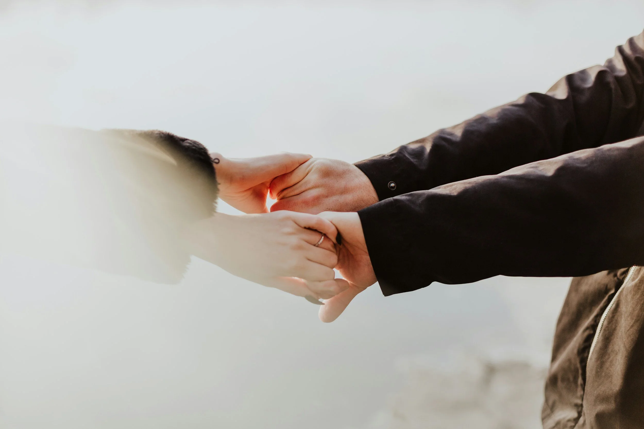 couple holding hands