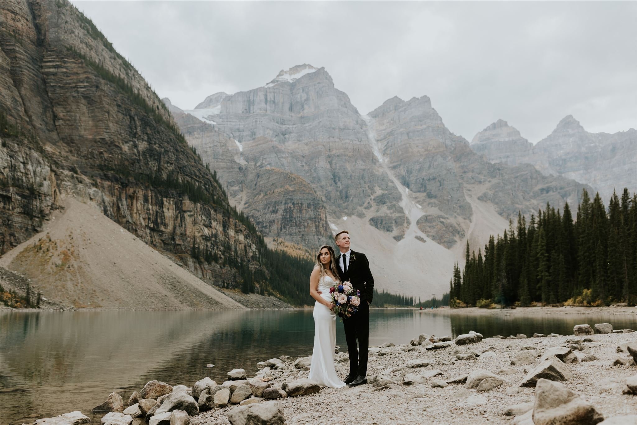 Moraine Lake Elopement Wedding Banff