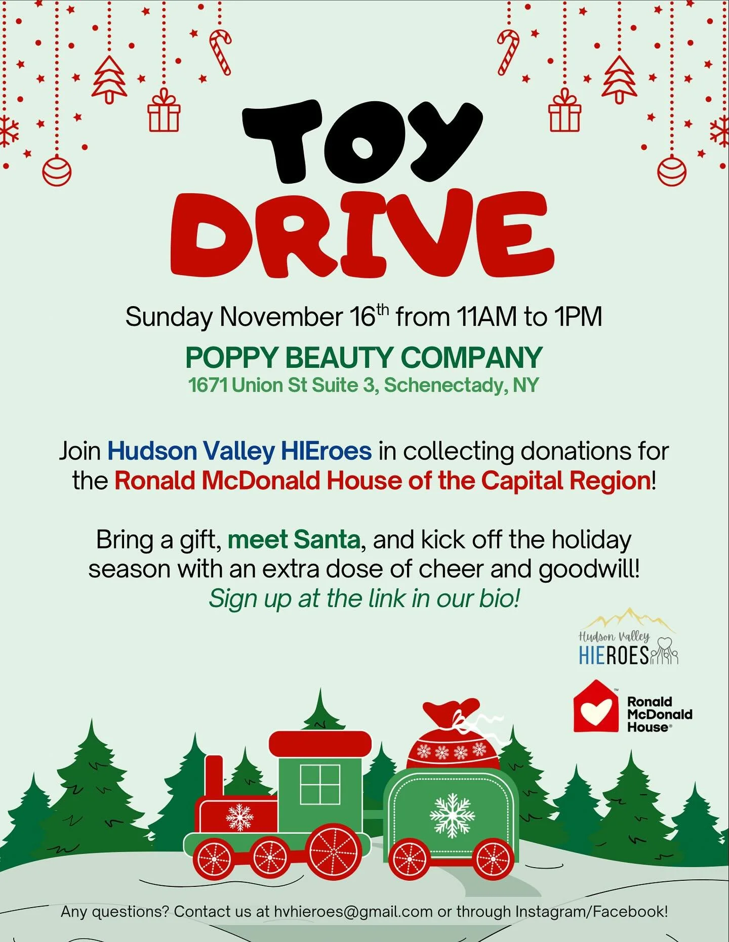 Toy Drive for The Ronald McDonald House (Schenectady Event)