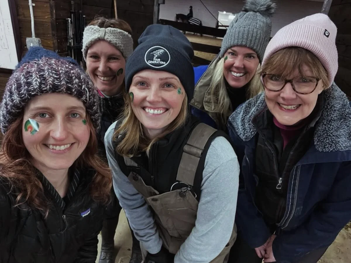 Just a bunch of lucky humans and even luckier horses 🍀🐴💚

Shamrocks, smiles, and a little extra sparkle in the barn today&mdash;because why not make our four-legged partners festive too? ✨ 
No better way to celebrate St. Patrick&rsquo;s Day than w