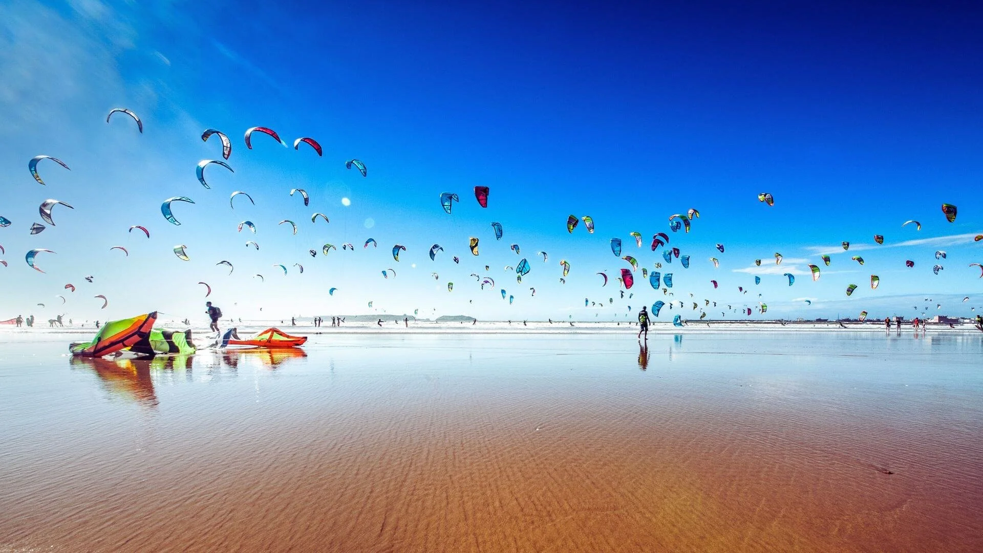 Kitesurfen am Strand