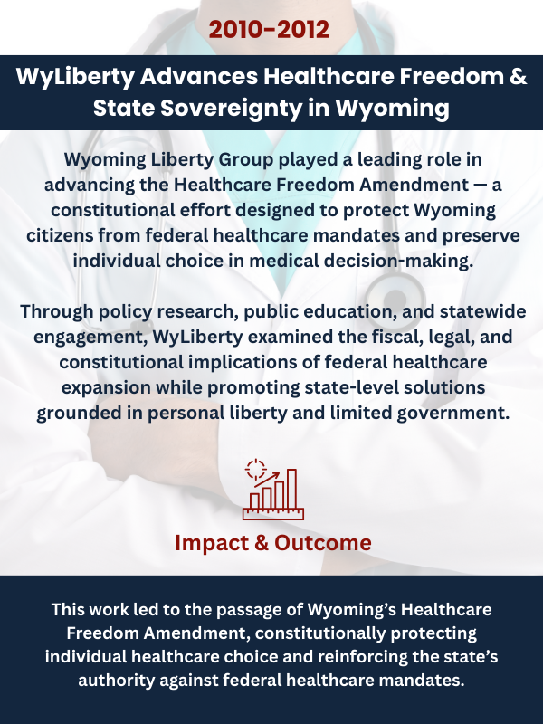 WyLiberty Advances Healthcare Freedom & State Sovereignty in Wyoming