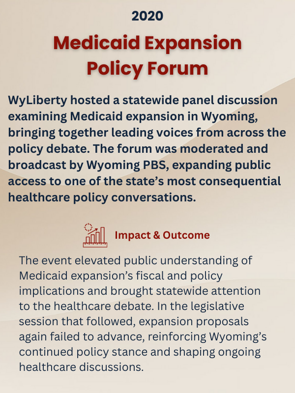 Medicaid Expansion Policy Forum